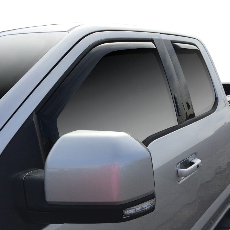 Westin 2015-2022 Ford F-150 SuperCab Wade In-Channel Wind Deflector 4pc - Smoke