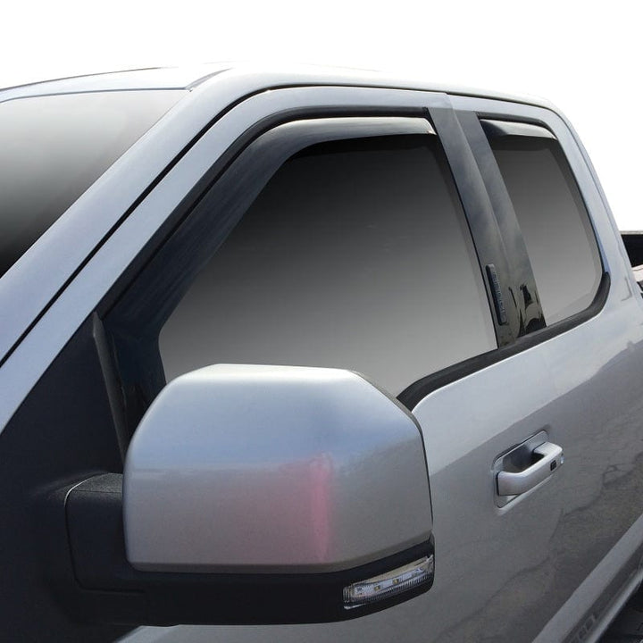 Westin 2015-2022 Ford F-150 SuperCab Wade In-Channel Wind Deflector 4pc - Smoke