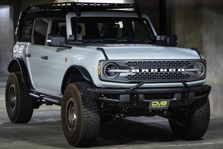 DV8 Offroad 2021-2023 Ford Bronco Factory Front Bumper Licence Relocation Bracket - Front
