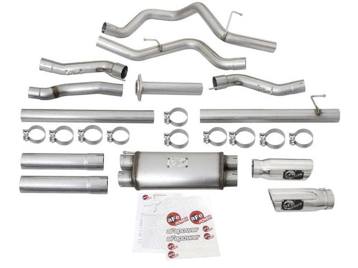 aFe MACHForce XP Exhaust Cat-Back SS-409 2017-2020 Ford F-150 Raptor V6-3.5L (tt) w/ Polished Tips