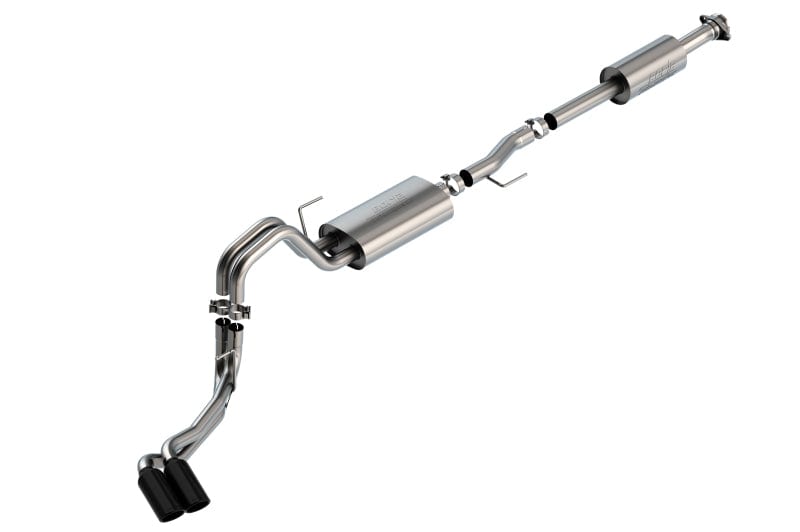 Borla F-150 2021-2022 5.0L 4DR CC SB EC STB LARIAT/KR/PLTNM/LTD 3/2.25 DSE Cat-Back Touring BLK CHR Tips