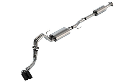 Borla F-150 2021-2022 5.0L 4DR CC SB EC STB LARIAT/KR/PLTNM/LTD 3/2.25 DSE Cat-Back Touring BLK CHR Tips