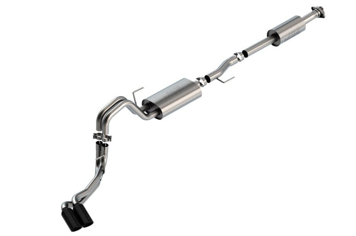 Borla F-150 2021-2022 5.0L 4DR CC SB EC STB LARIAT/KR/PLTNM/LTD 3/2.25 DSE Cat-Back Touring BLK CHR Tips