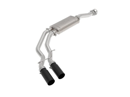 aFe Rebel 3in 409 SS Cat-Back Exhaust 2021-2022 Ford F-150 V6 2.7L/3.5L (tt)/V8 5.0L w/ Black Tips
