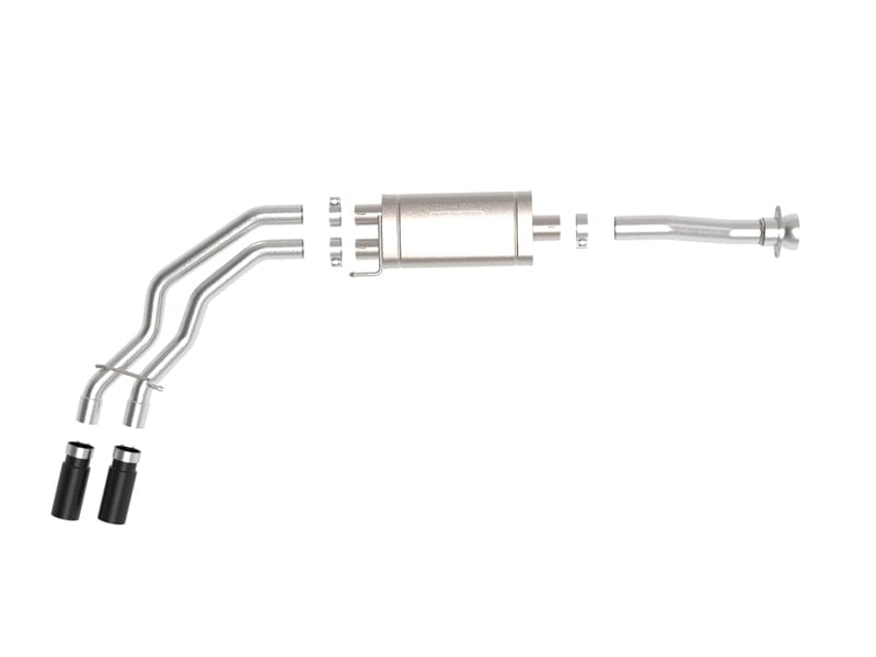 aFe Rebel 3in 409 SS Cat-Back Exhaust 2021-2022 Ford F-150 V6 2.7L/3.5L (tt)/V8 5.0L w/ Black Tips