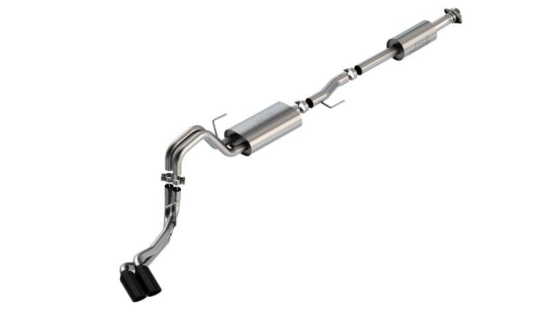 Borla F-150 2021-2022 5.0L 4DR CC SB EC STB LARIAT/KR/PLTNM/LTD 3/2.25 DSE Cat-Back Touring BLK CHR Tips