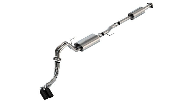 Borla F-150 2021-2022 5.0L 4DR CC SB EC STB LARIAT/KR/PLTNM/LTD 3/2.25 DSE Cat-Back Touring BLK CHR Tips