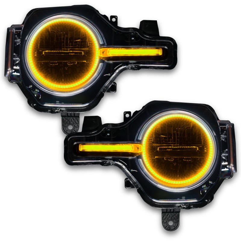 Oracle 2021-2023 Ford Bronco Headlight Halo Kit w/DRL Bar - Base Headlights ColorSHIFT
